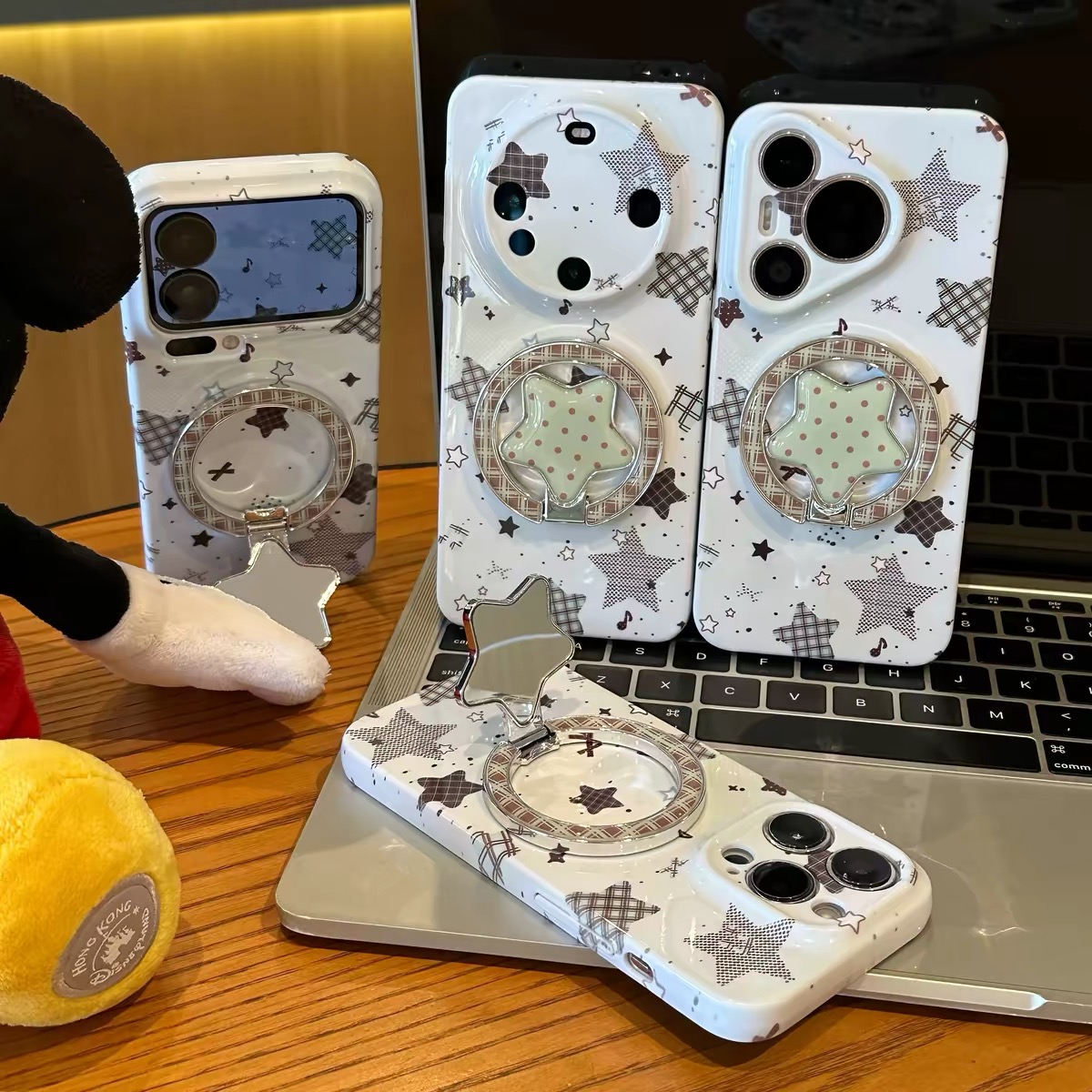 Ốp lưng điện thoại họa tiết ngôi sao kèm giá đỡ điện thoại_O187 (Iphone, Huawei, Honor, OPPO, Vivo, Xiaomi & Redmi)