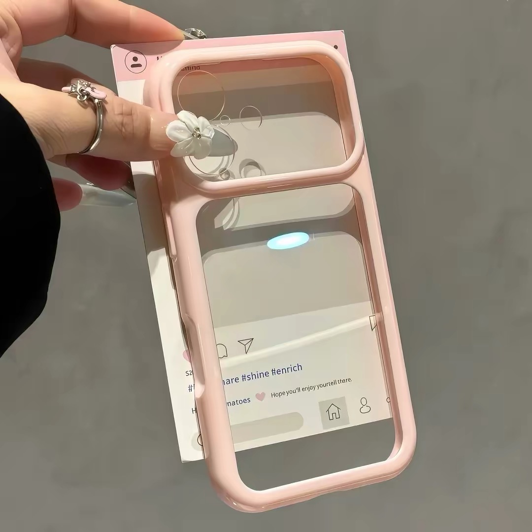 Ốp lưng điện thoại khung viền trong suốt_O196 (Tất cả các dòng Iphone)