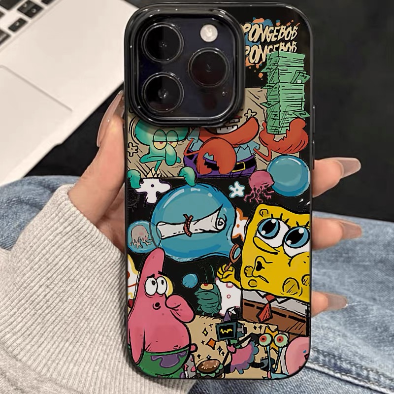 Ốp lưng SpongeBob và Patrick họa tiết_O211 (Tất cả các dòng Iphone)