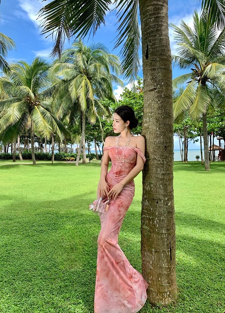 Váy loang màu dáng dài_Y71