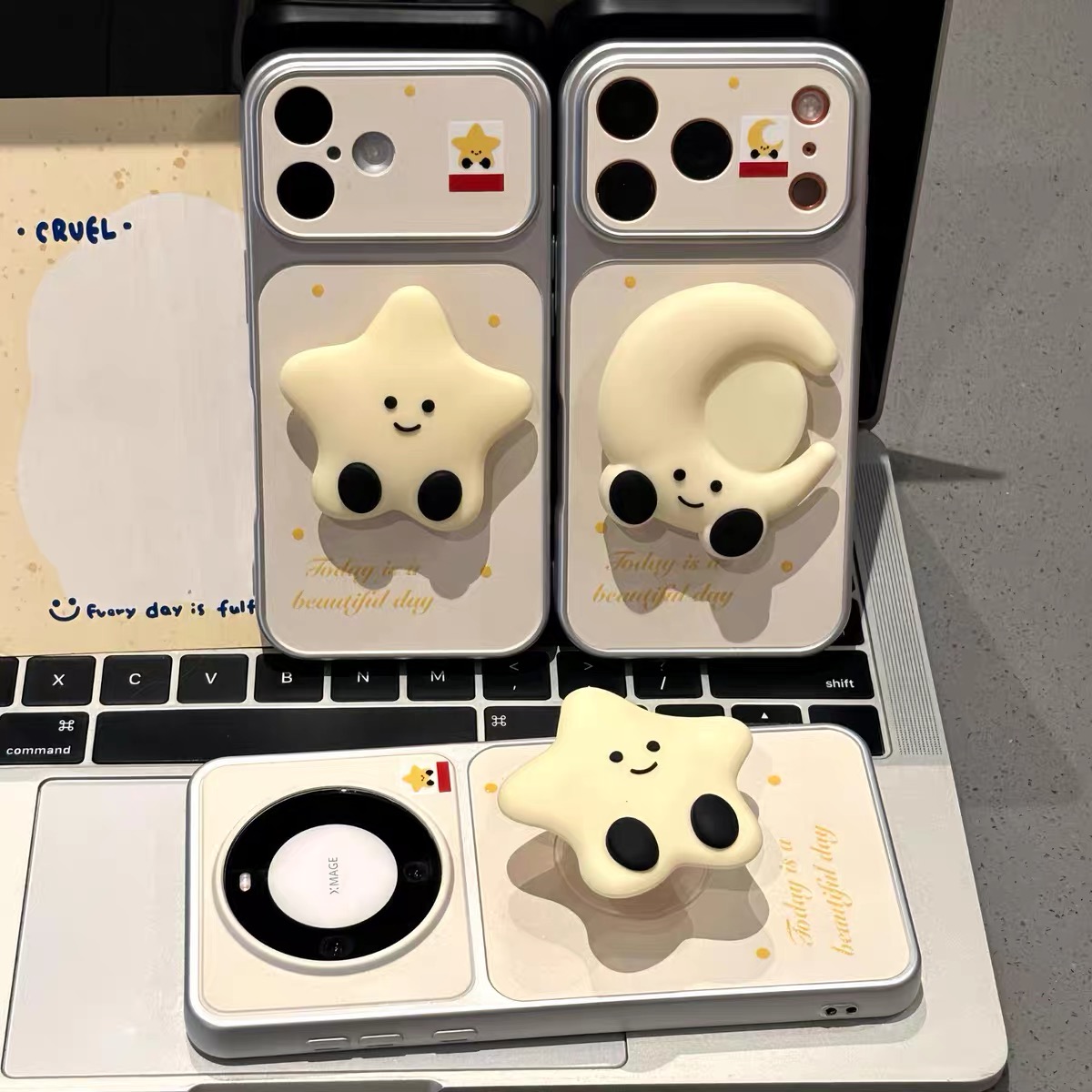 Ốp lưng 3D ngôi sao mặt trăng dễ thương_O147 (Iphone, Huawei, Honor, OPPO, Vivo, Xiaomi & Redmi)