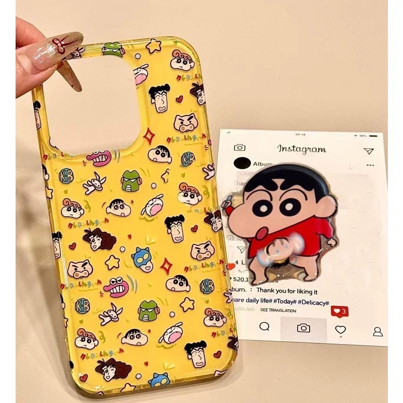 Ốp lưng Shin Cậu Bé Bút Chì kèm giá đỡ_O133 (Iphone, Huawei, Honor, OPPO, Vivo, Xiaomi & Redmi)