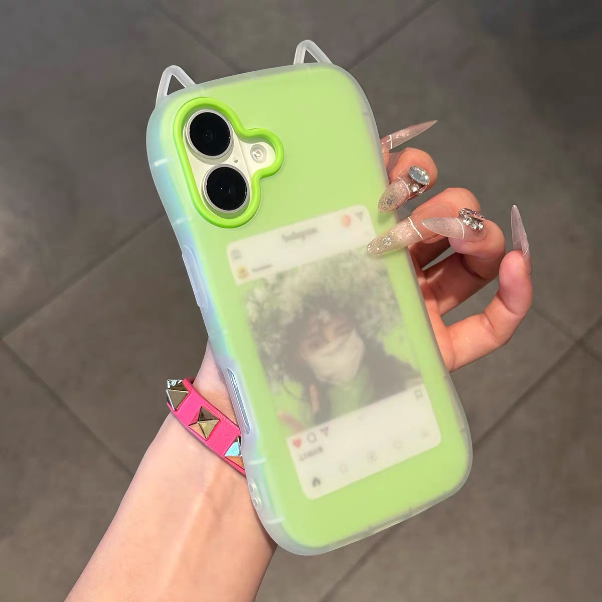 Ốp điện thoại in ảnh, khung viền màu pastel_O170 (Tất cả các dòng Iphone)