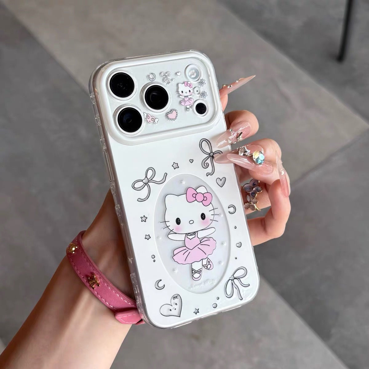 Ốp lưng Hello Kitty múa ba lê_O217 (Iphone, Huawei, Honor, OPPO, Vivo, Xiaomi & Redmi)