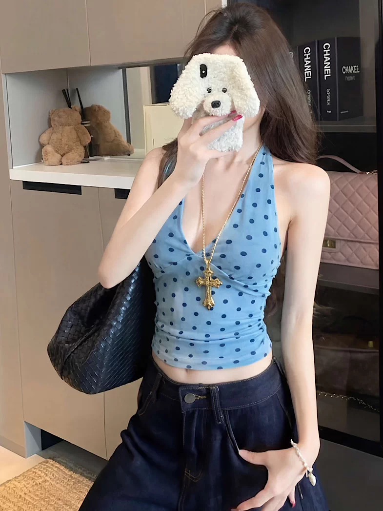 Áo yếm họa tiết chấm bi_A05