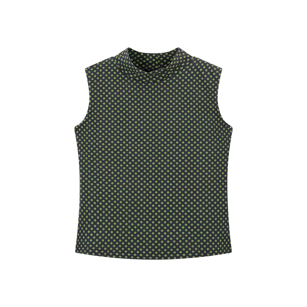 Áo sát nách chấm bi chân váy midi_V45