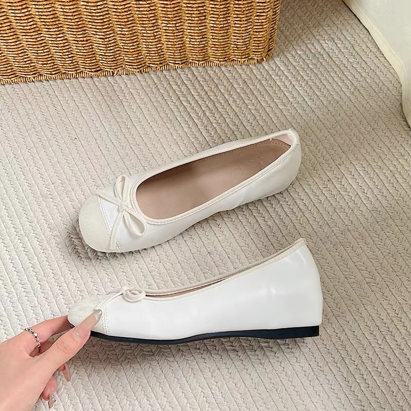 Giày búp bê mũi tròn phối nơ_P01