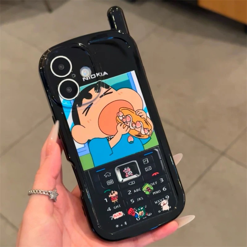 Ốp lưng điện thoại cổ điển hoạt hình kèm dây hạt_O21 (Tất cả các dòng Iphone)