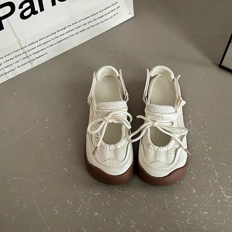 Giày Mary Jane buộc dây quai hậu phối màu_U08