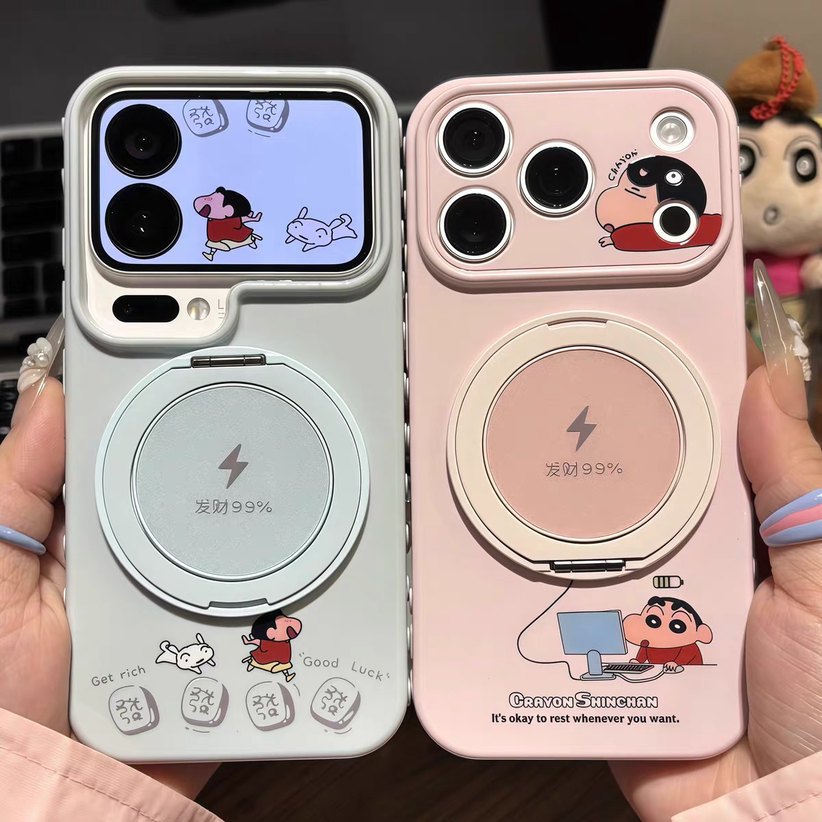 Ốp lưng Shin kèm giá đỡ điện thoại_O68 (Iphone, Huawei, Honor, OPPO, Vivo, Xiaomi & Redmi)