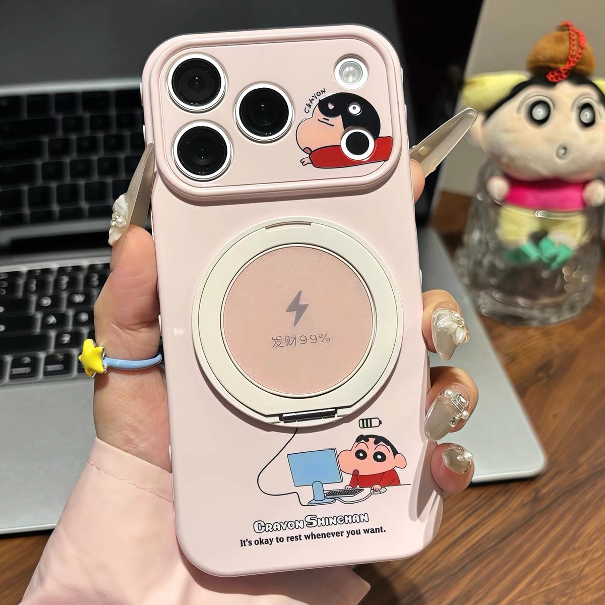 Ốp lưng Shin kèm giá đỡ điện thoại_O68 (Iphone, Huawei, Honor, OPPO, Vivo, Xiaomi & Redmi)