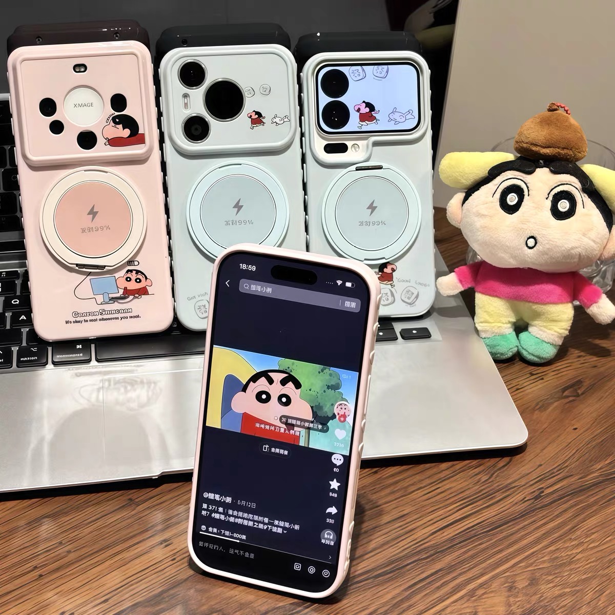 Ốp lưng Shin kèm giá đỡ điện thoại_O68 (Iphone, Huawei, Honor, OPPO, Vivo, Xiaomi & Redmi)