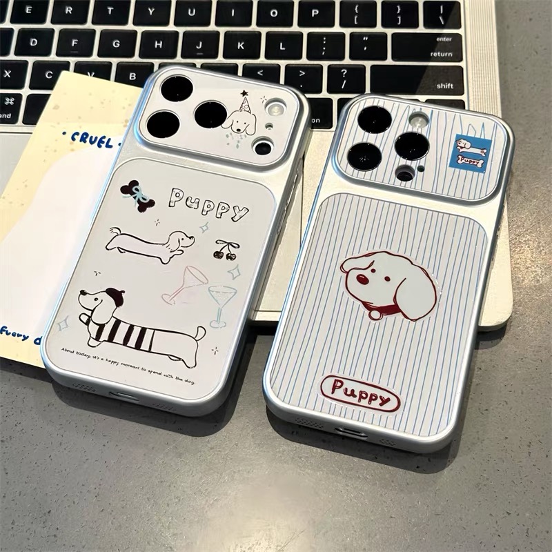 Ốp lưng Cún Puppy line art_O126 (Iphone, Huawei, Honor, OPPO, Vivo, Xiaomi & Redmi)