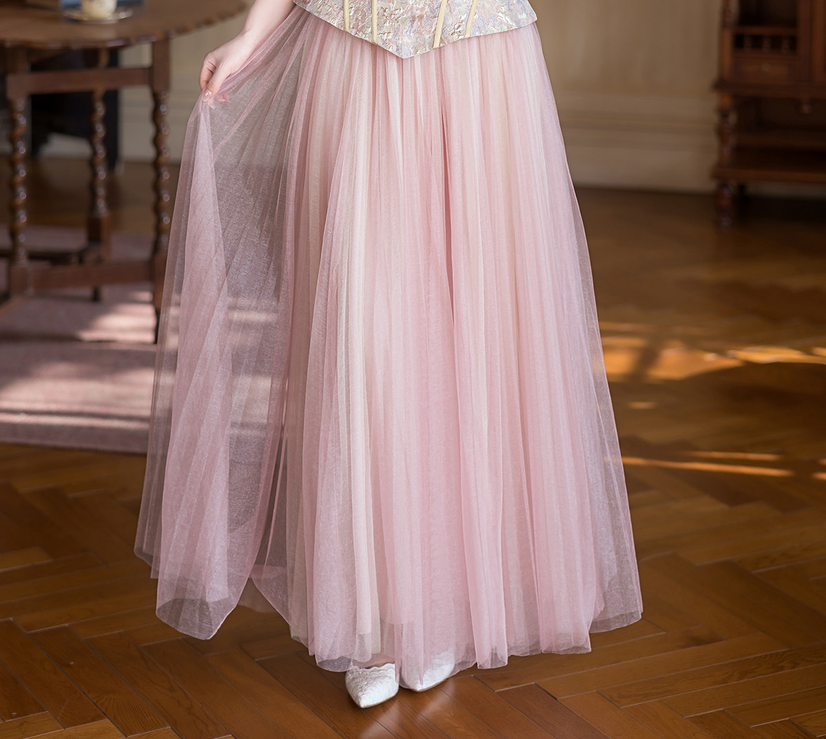 Váy dạ hội dáng dài phong cách cổ điển_I48