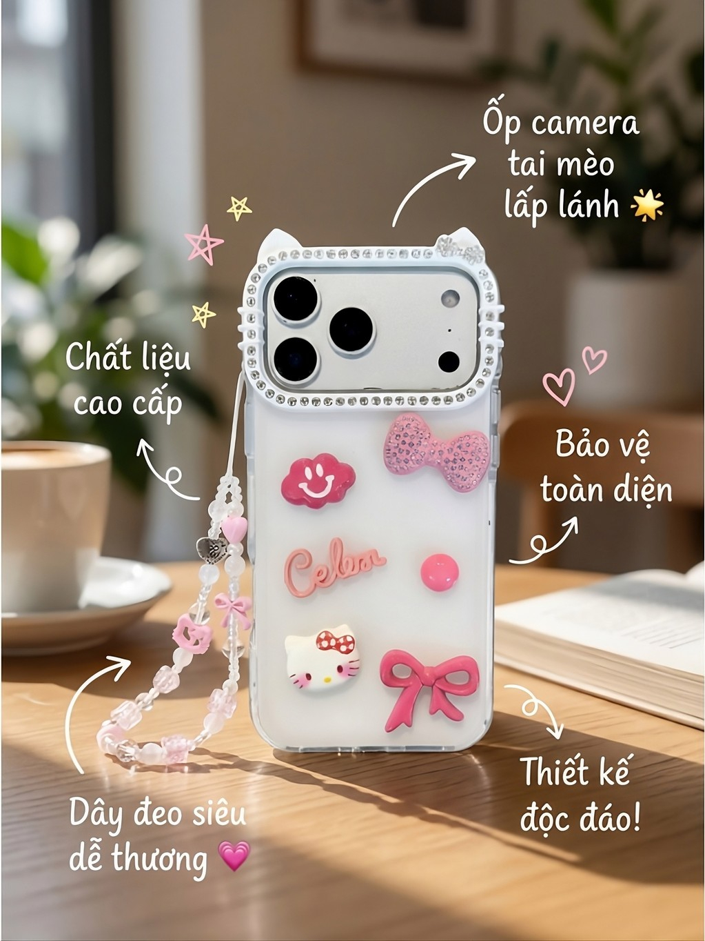ỐP LƯNG IPHONE TAI MÈO CUTE