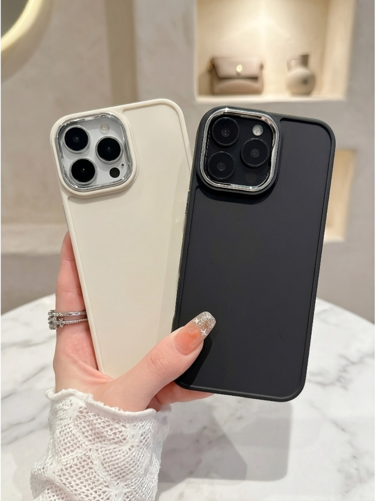 ✨ Ốp Lưng Iphone Sắc Nguyên Bản - Điểm Nhấn Viền Camera Kim Loại ✨