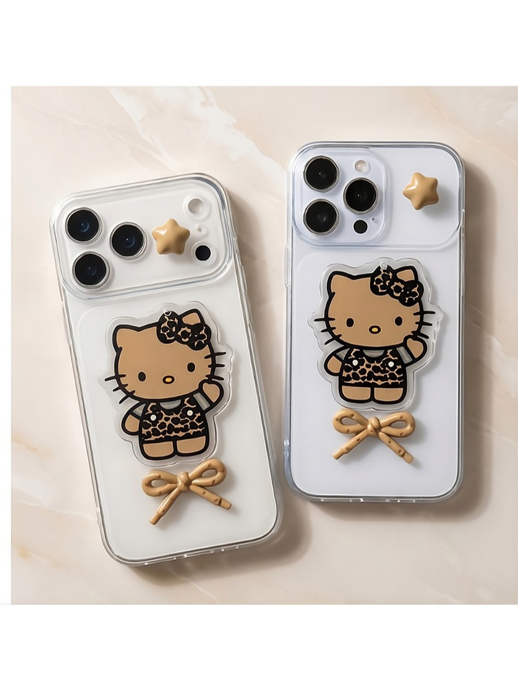 ỐP LƯNG IPHONE  MẪU MÈO KITTY  NÂU SIU XINHH