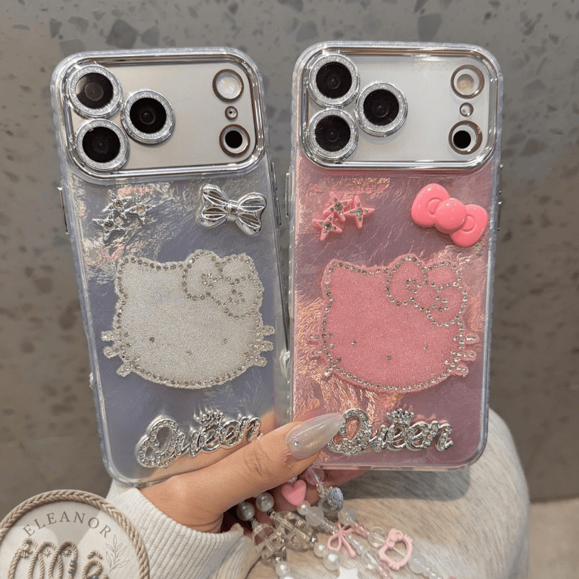 🌸✨ ỐP LƯNG HELLO KITTY GLITTER QUEEN PHONE CASE - ĐẲNG CẤP 