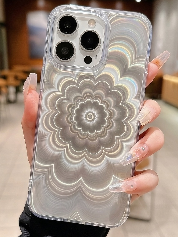 Ốp Lưng Iphone Sóng Hoa Ảo Ảnh Hologram 3D - Khung Bảo Vệ Camera Cao Cấp