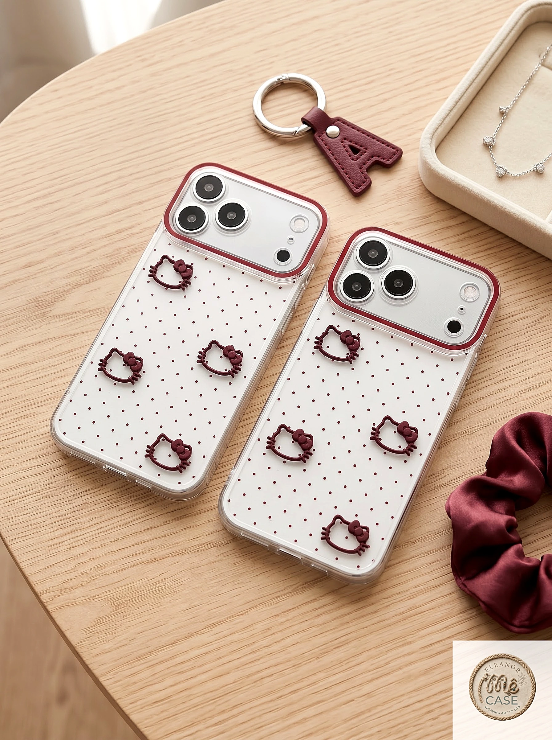 MÃ 96. ỐP LƯNG IPHONE - CHẤM BI KITTY XINH