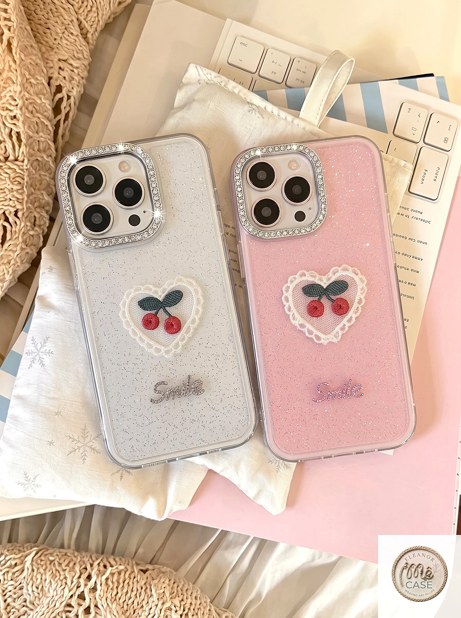 🌸  ỐP LƯNG IPHONE CHERRY PHONG CÁCH HÀN QUỐC CỰC CUTE  _ CHERRY KAWAII CASE  🍒✨