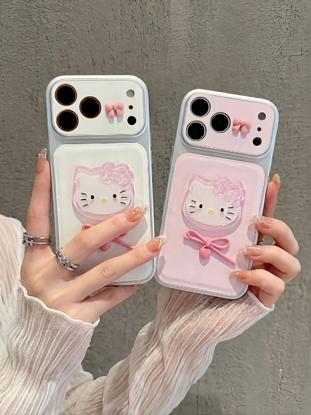 Ốp Lưng Iphone _ Bộ Ốp Lưng Hello Kitty 3D