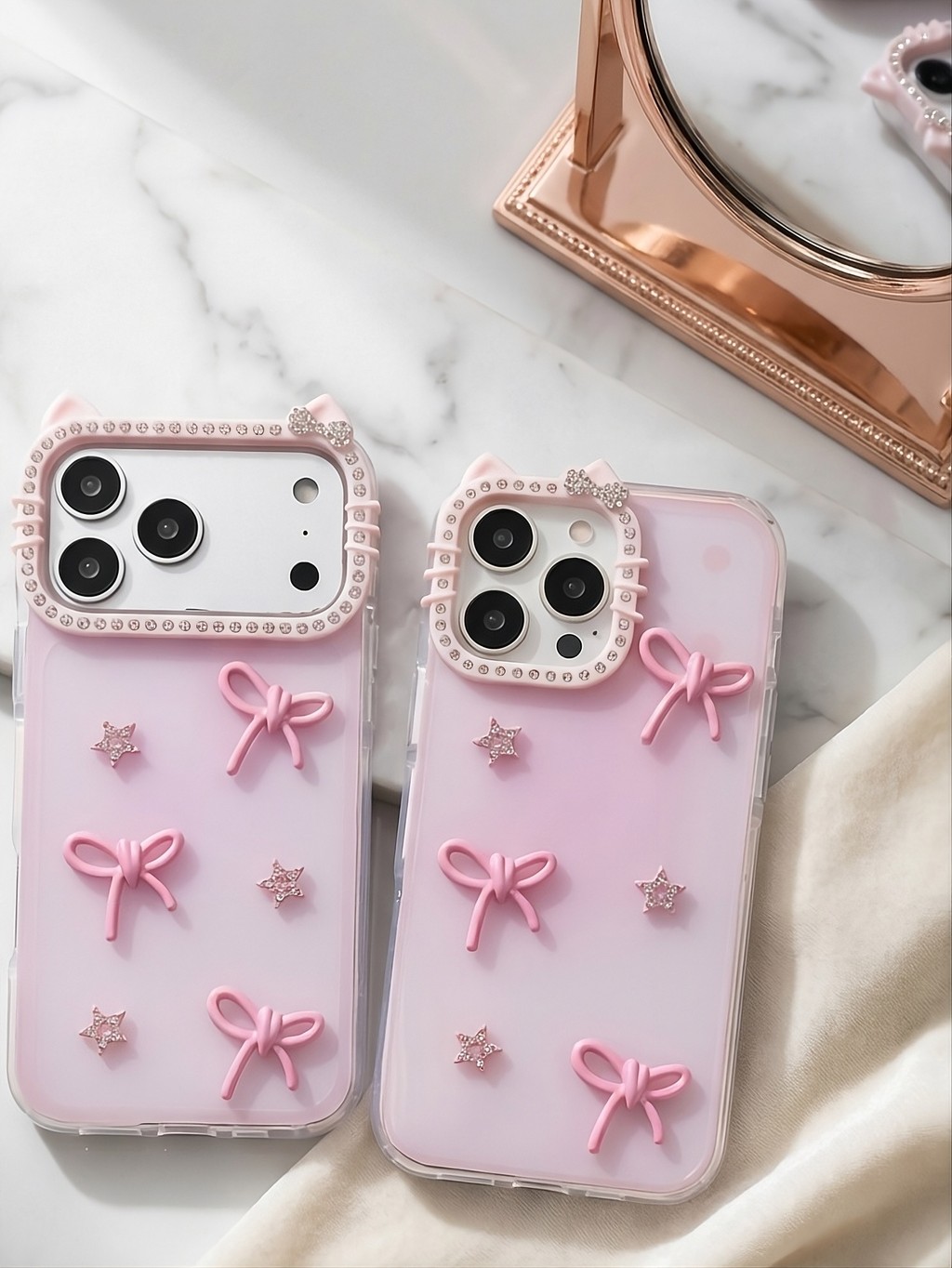 Ốp Lưng iPhone Tai Mèo Nơ Xinh