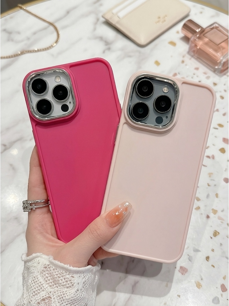 ✨ Ốp Lưng Iphone Sắc Nguyên Bản - Điểm Nhấn Viền Camera Kim Loại ✨