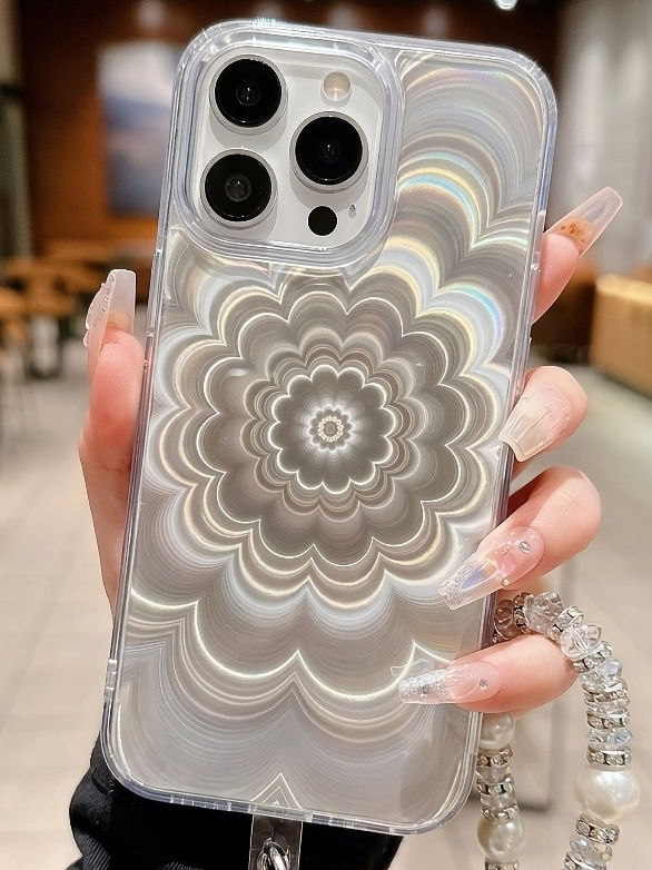Ốp Lưng Iphone Sóng Hoa Ảo Ảnh Hologram 3D - Khung Bảo Vệ Camera Cao Cấp