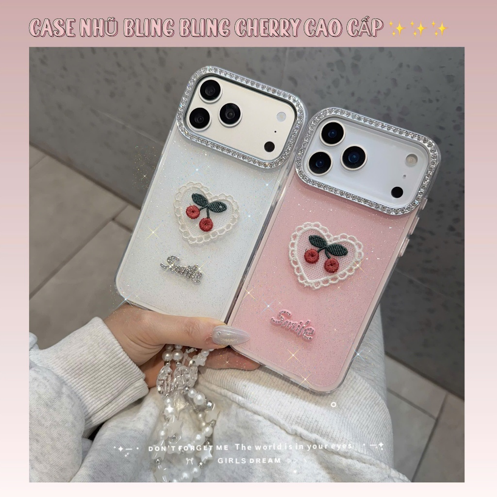 🌸  ỐP LƯNG IPHONE CHERRY PHONG CÁCH HÀN QUỐC CỰC CUTE  _ CHERRY KAWAII CASE  🍒✨