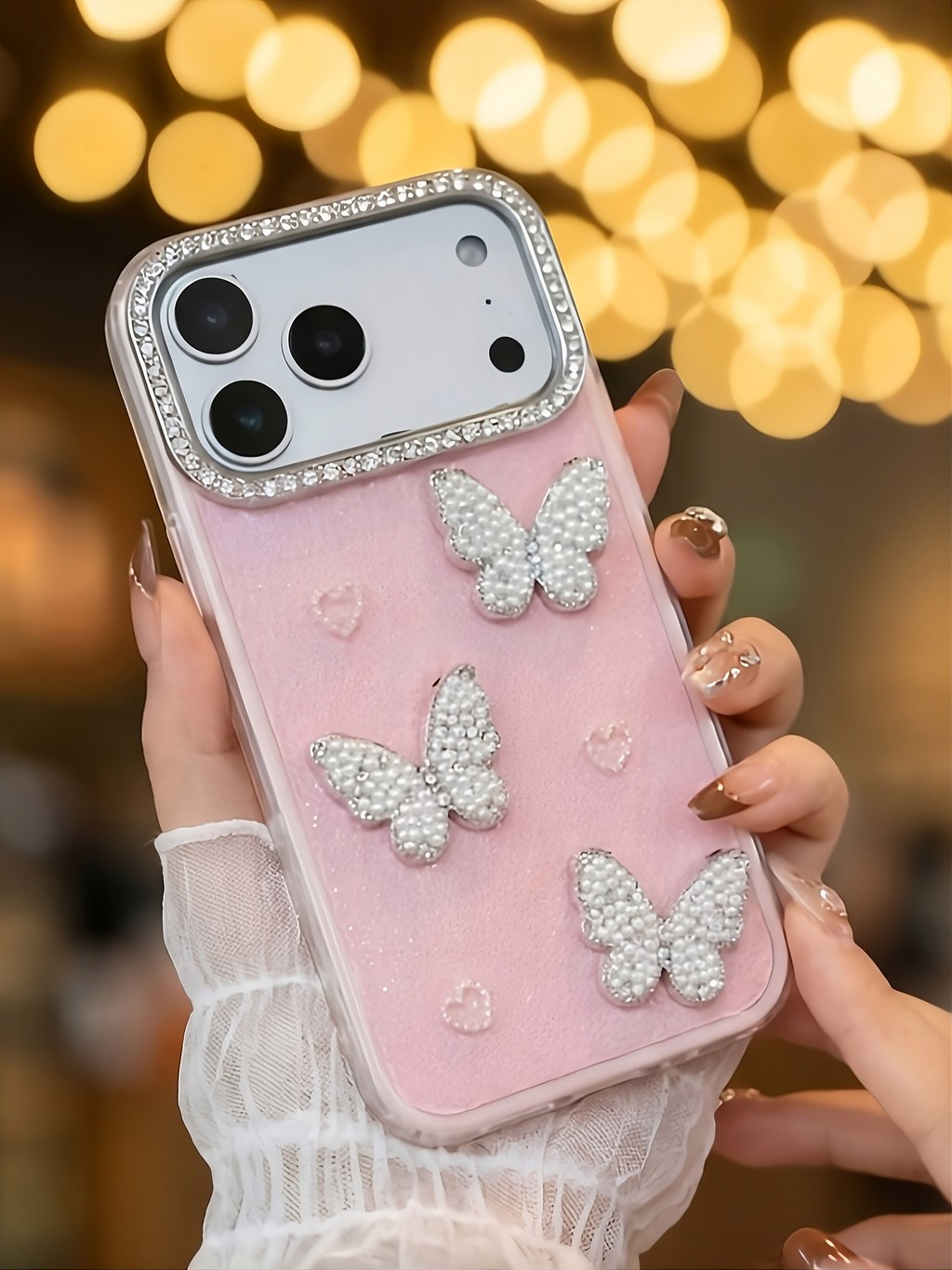 Ốp Lưng Iphone Cánh Bướm Pha Lê