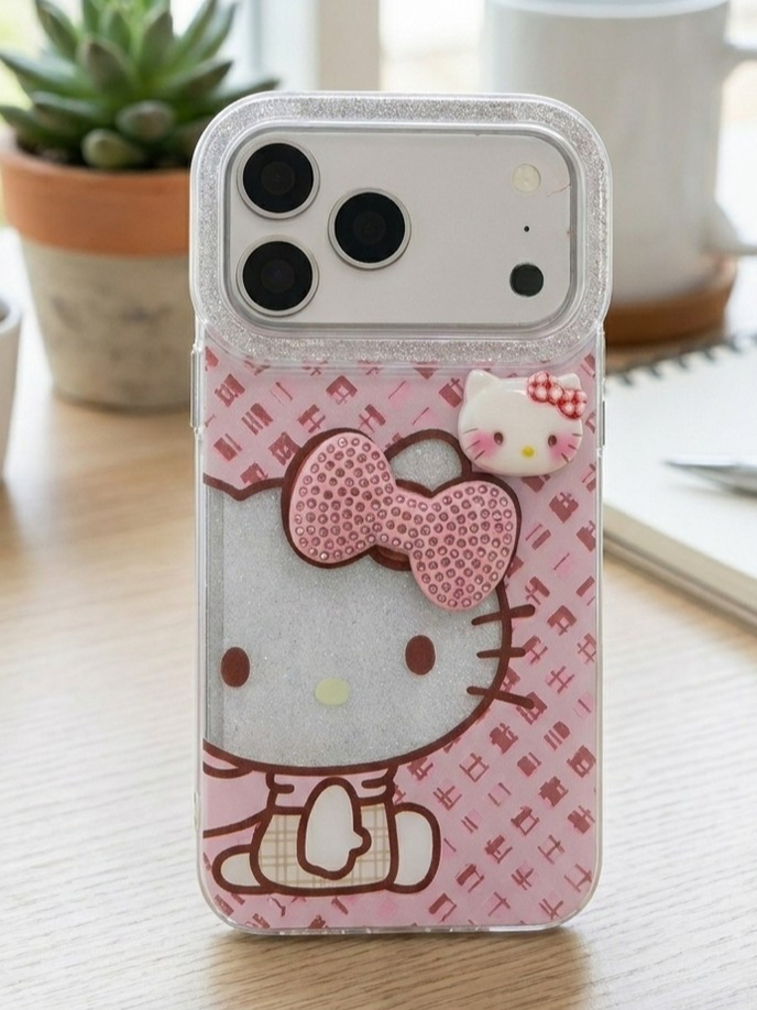 🎀 MẪU ỐP LƯNG IPHONE HELLO KITTY PHỦ NHŨ Lấp Lánh - Trạm Sạc 