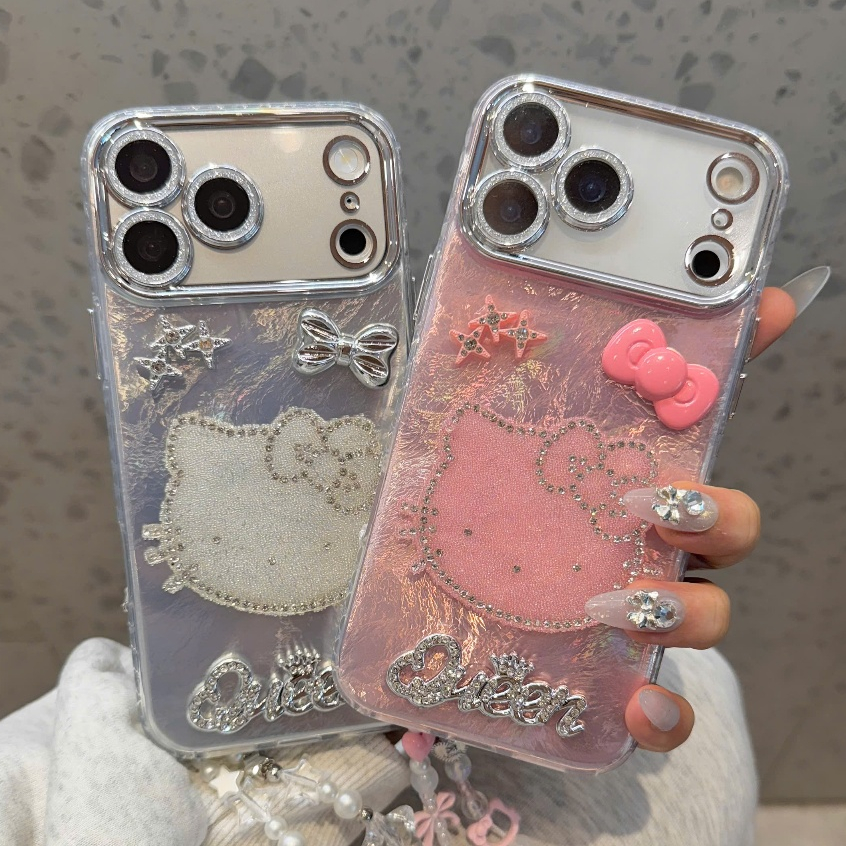 🌸✨ ỐP LƯNG HELLO KITTY GLITTER QUEEN PHONE CASE - ĐẲNG CẤP 