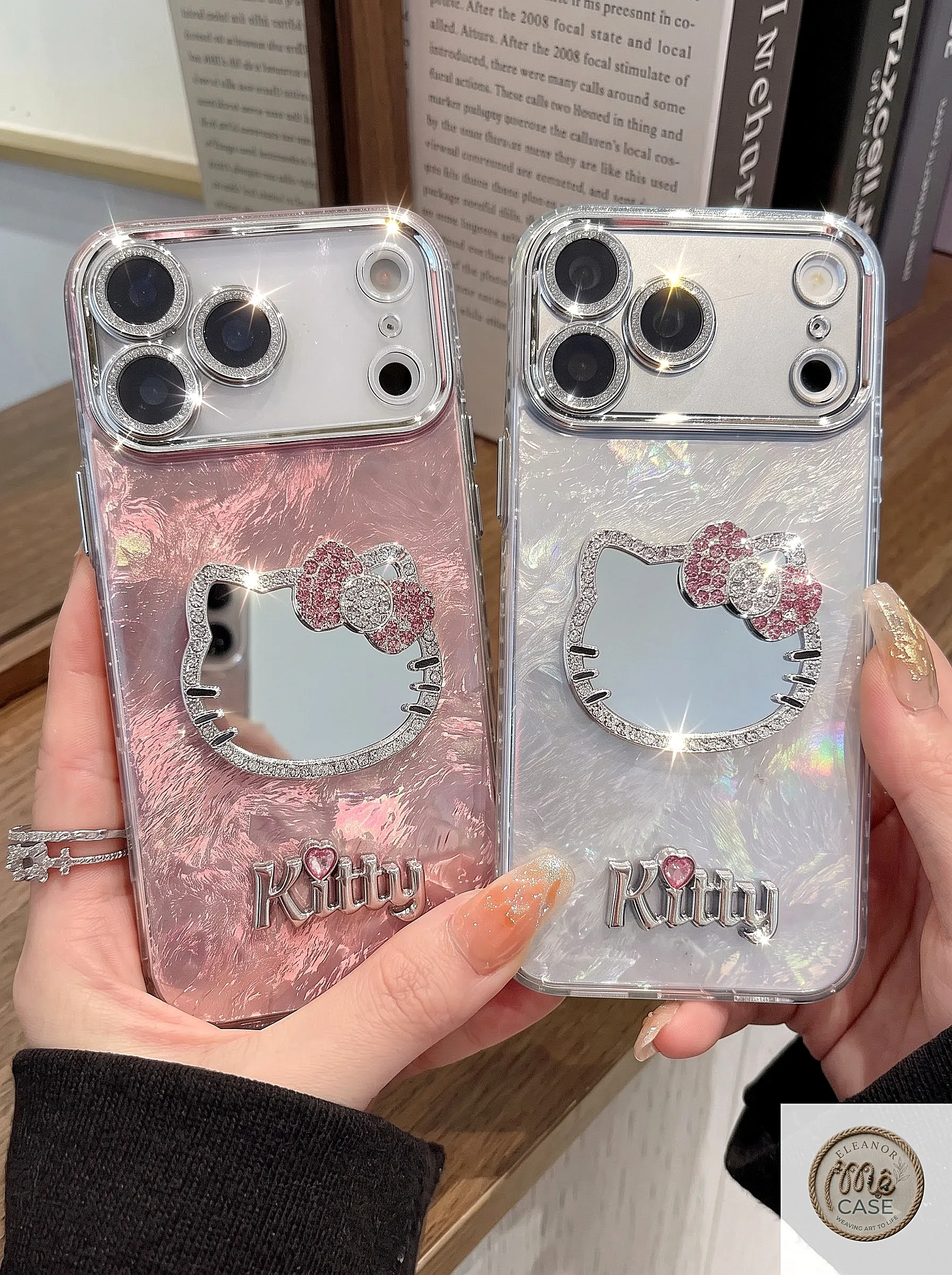 MÃ 117. Ốp Lưng Iphone Gương Kitty Sang Chảnh