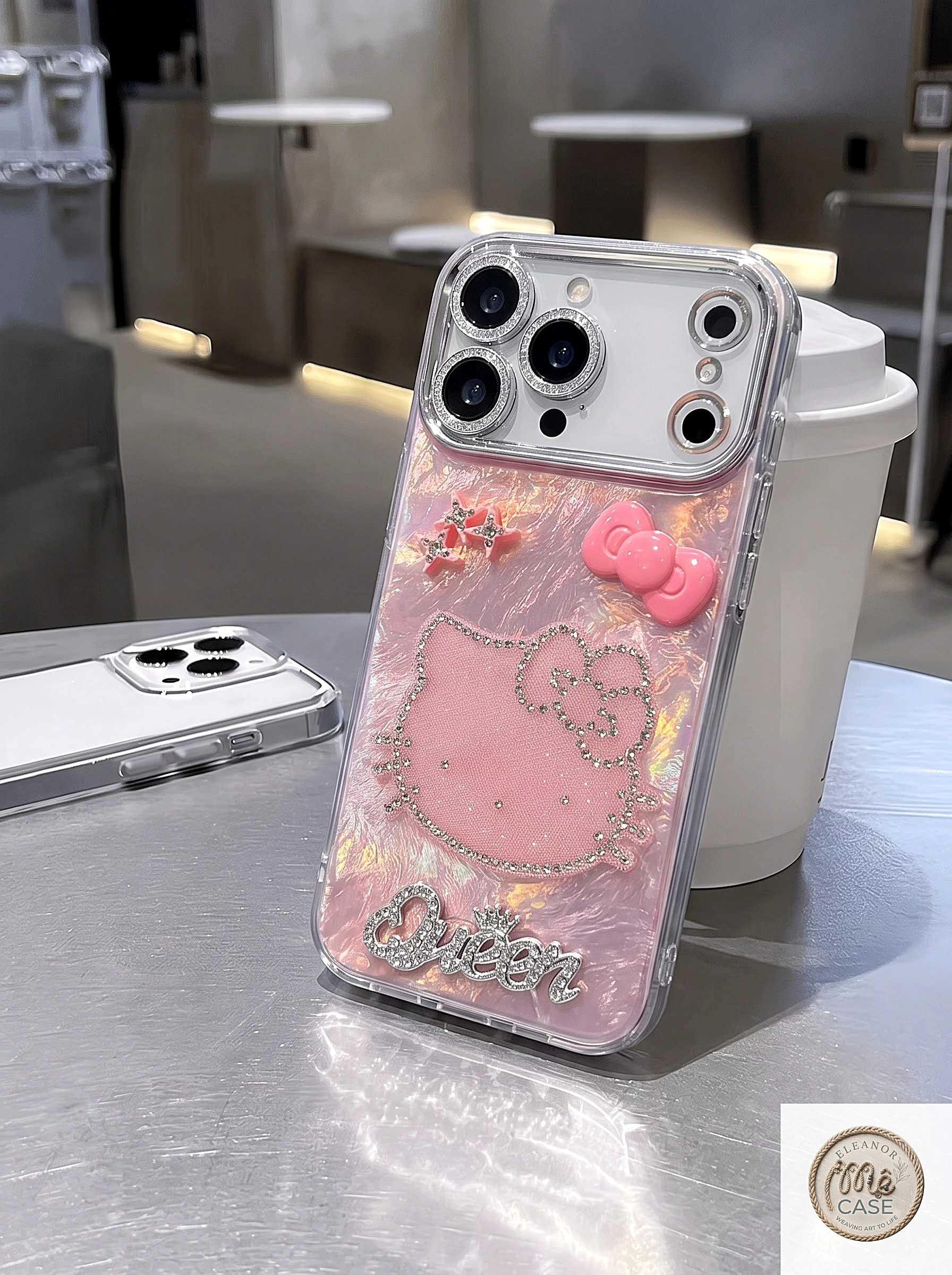 🌸✨ ỐP LƯNG HELLO KITTY GLITTER QUEEN PHONE CASE - ĐẲNG CẤP 