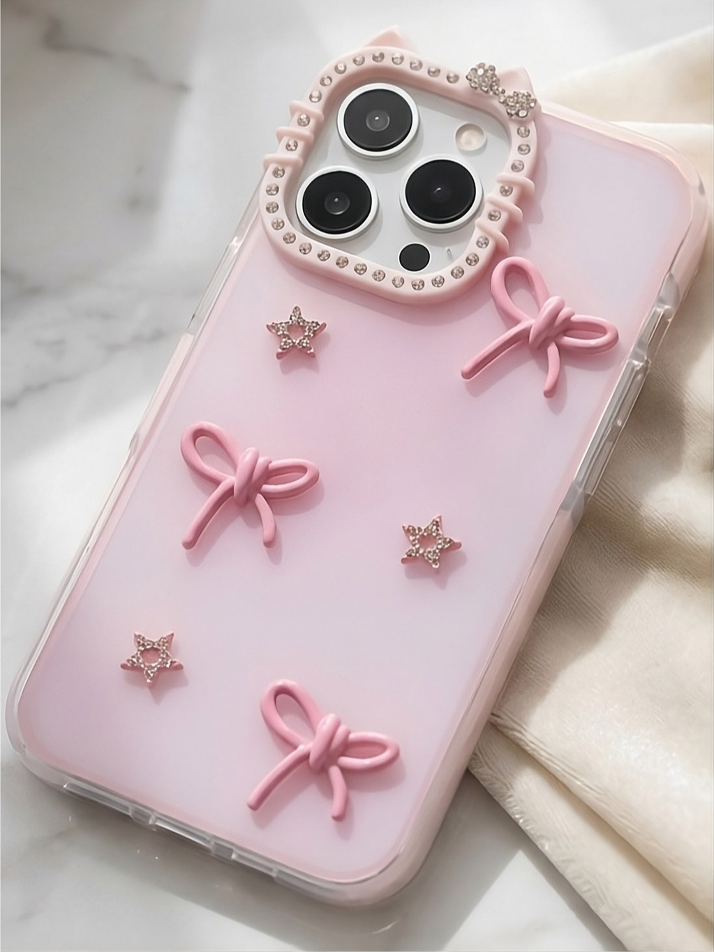 Ốp Lưng iPhone Tai Mèo Nơ Xinh