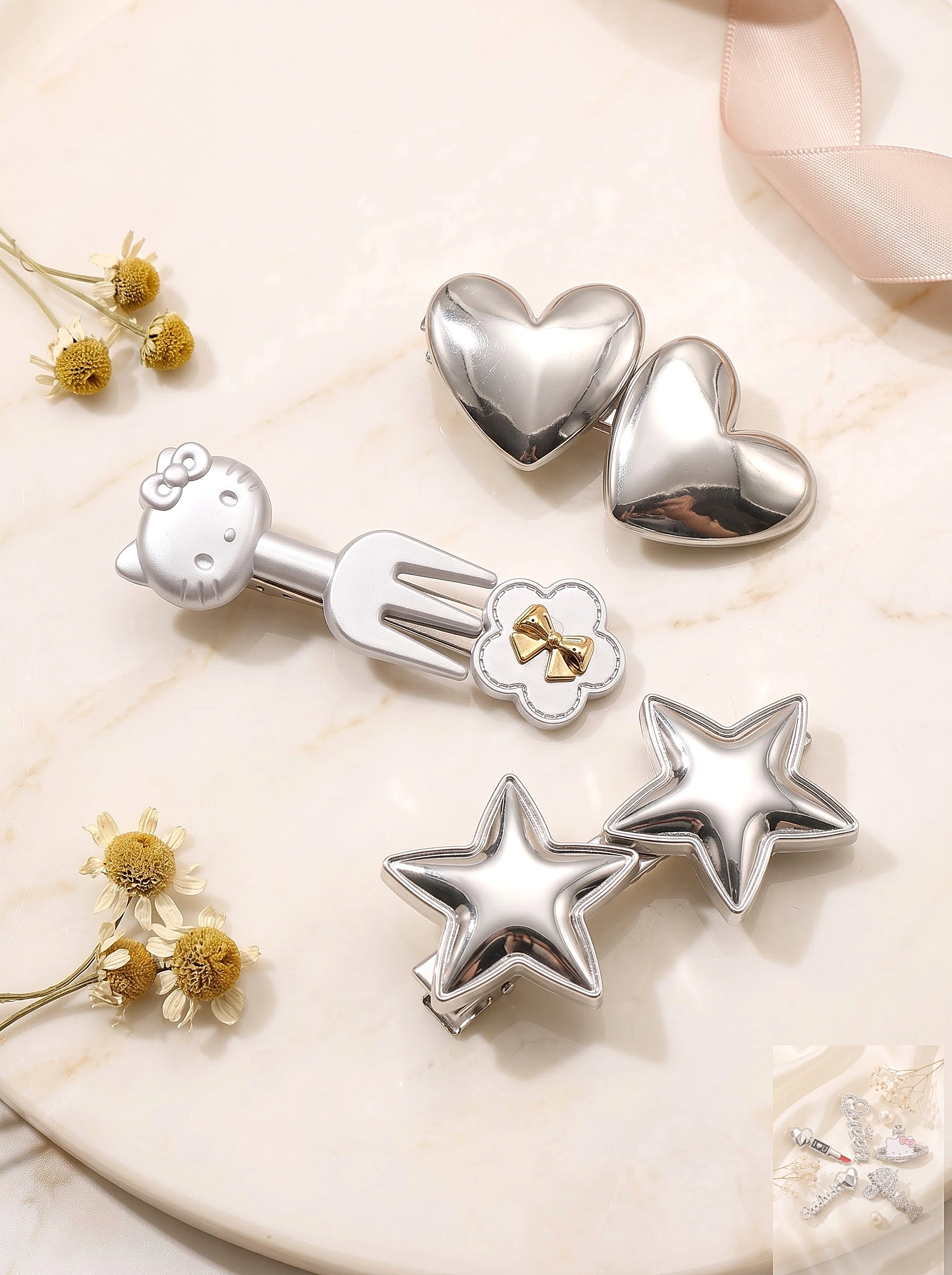 COMBO 3 KẸP TÓC SIÊU DỄ THƯƠNG_Mê CaSe