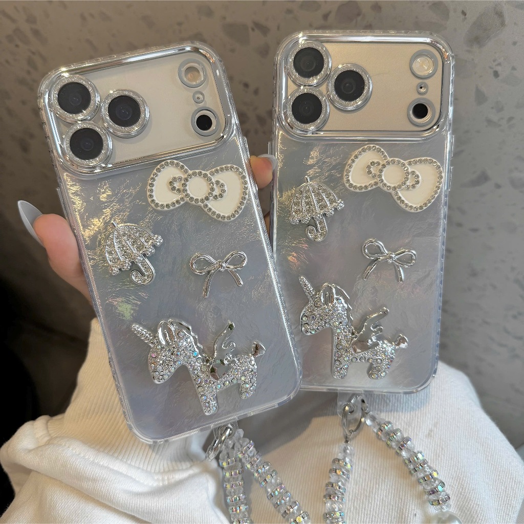ỐP LƯNG IPHONE GẮN CHAMR BLING BLING UNICORN GALAXY – PHÉP MÀU LẤP LÁNH TRÊN ĐÔI TAY