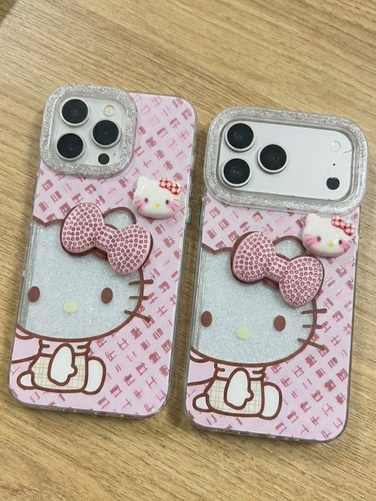 🎀 MẪU ỐP LƯNG IPHONE HELLO KITTY PHỦ NHŨ Lấp Lánh - Trạm Sạc 