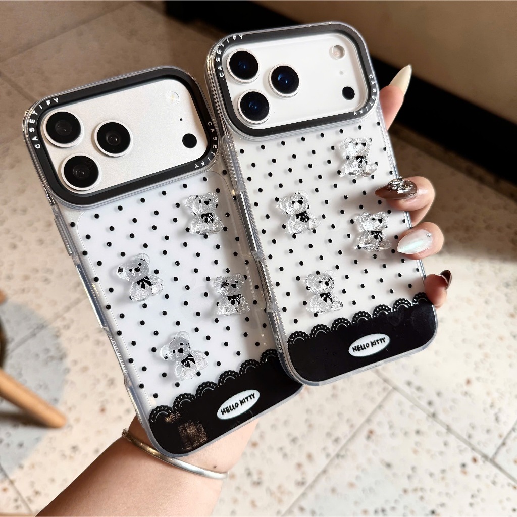 🖤 Ốp lưng iphone nữ hoàng pha lê chấm bi -  Crystal Queen Polka Case 👑