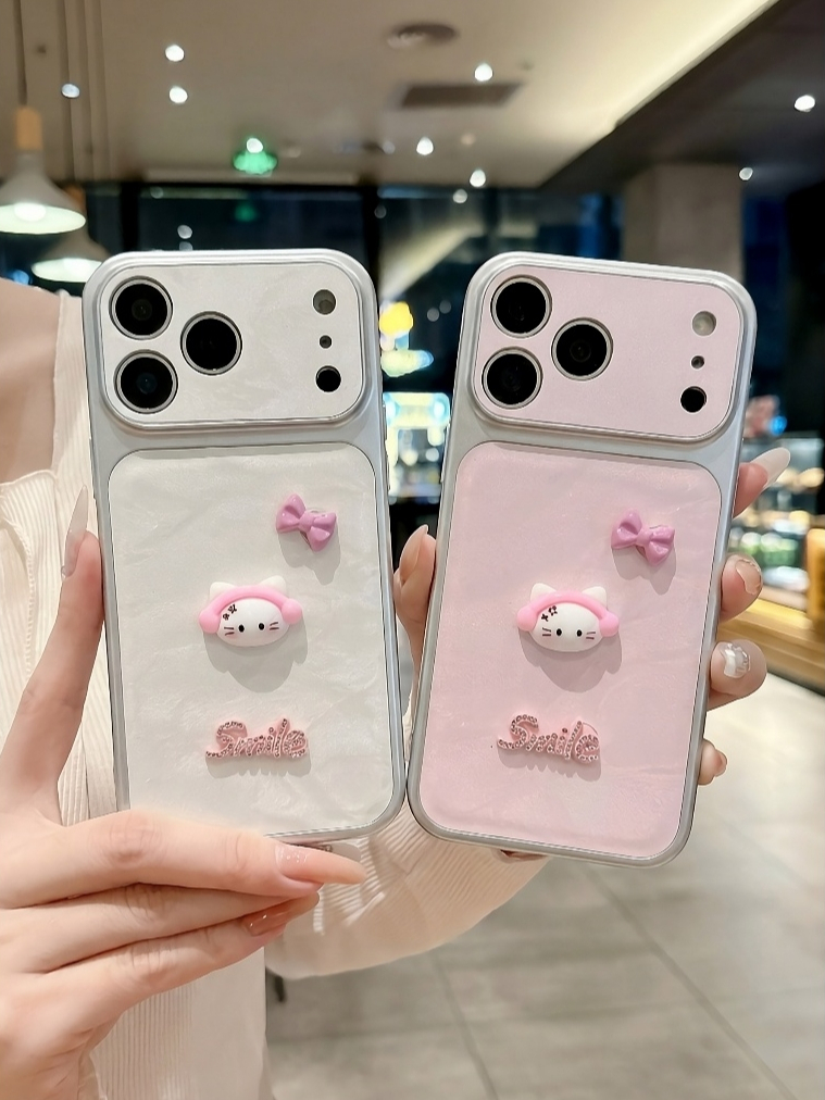 Ốp Lưng Iphone Hello Kitty Đính Charm 3D - Chống Sốc, Bảo Vệ Camera Toàn Diện