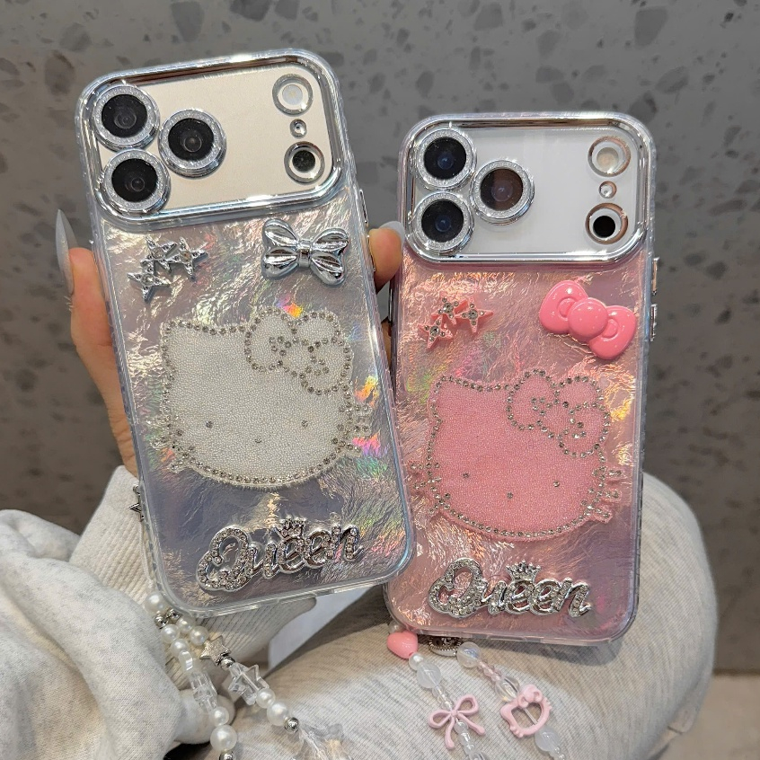 🌸✨ ỐP LƯNG HELLO KITTY GLITTER QUEEN PHONE CASE - ĐẲNG CẤP 