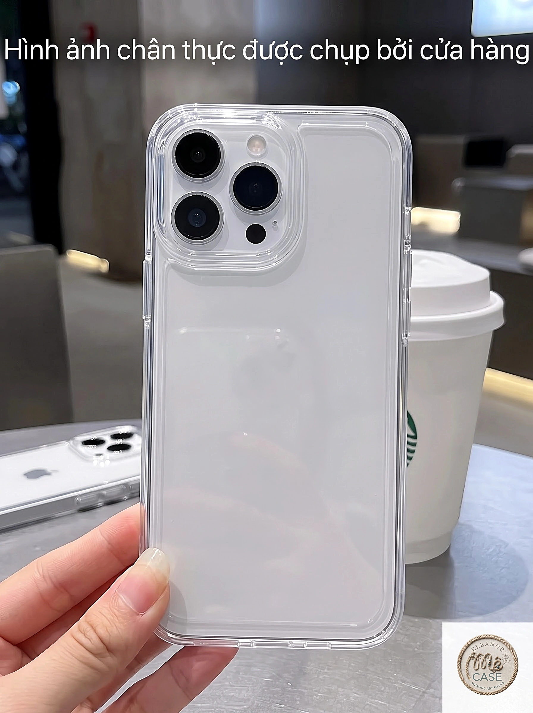 MÃ 94. Ốp Lưng Iphone Trong Suốt Lưng Cứng Chống Ố - Tặng Kèm Miếng Lót Nhũ