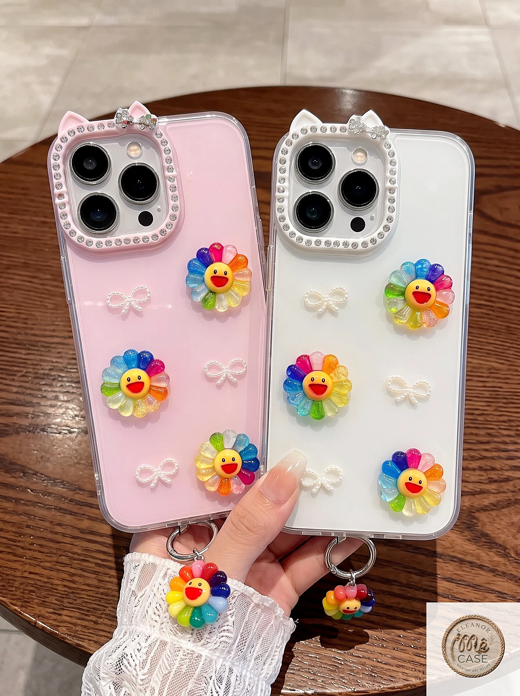 Ốp Lưng iPhone Tai Mèo Hoa Cười Rạng Rỡ