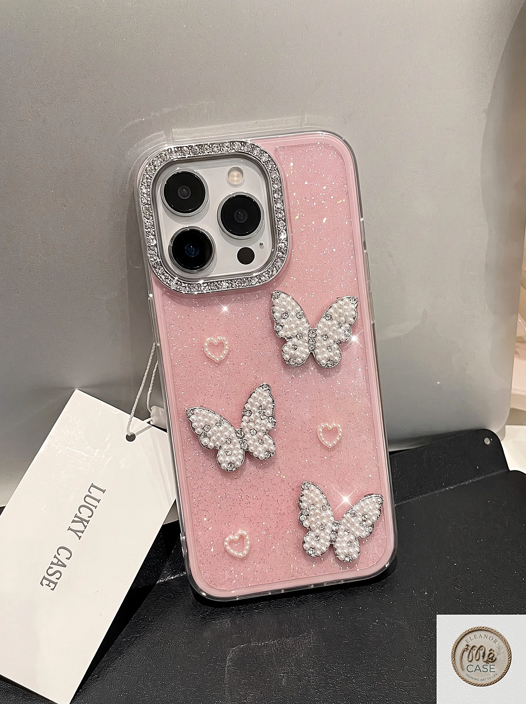 Ốp Lưng Iphone Cánh Bướm Pha Lê