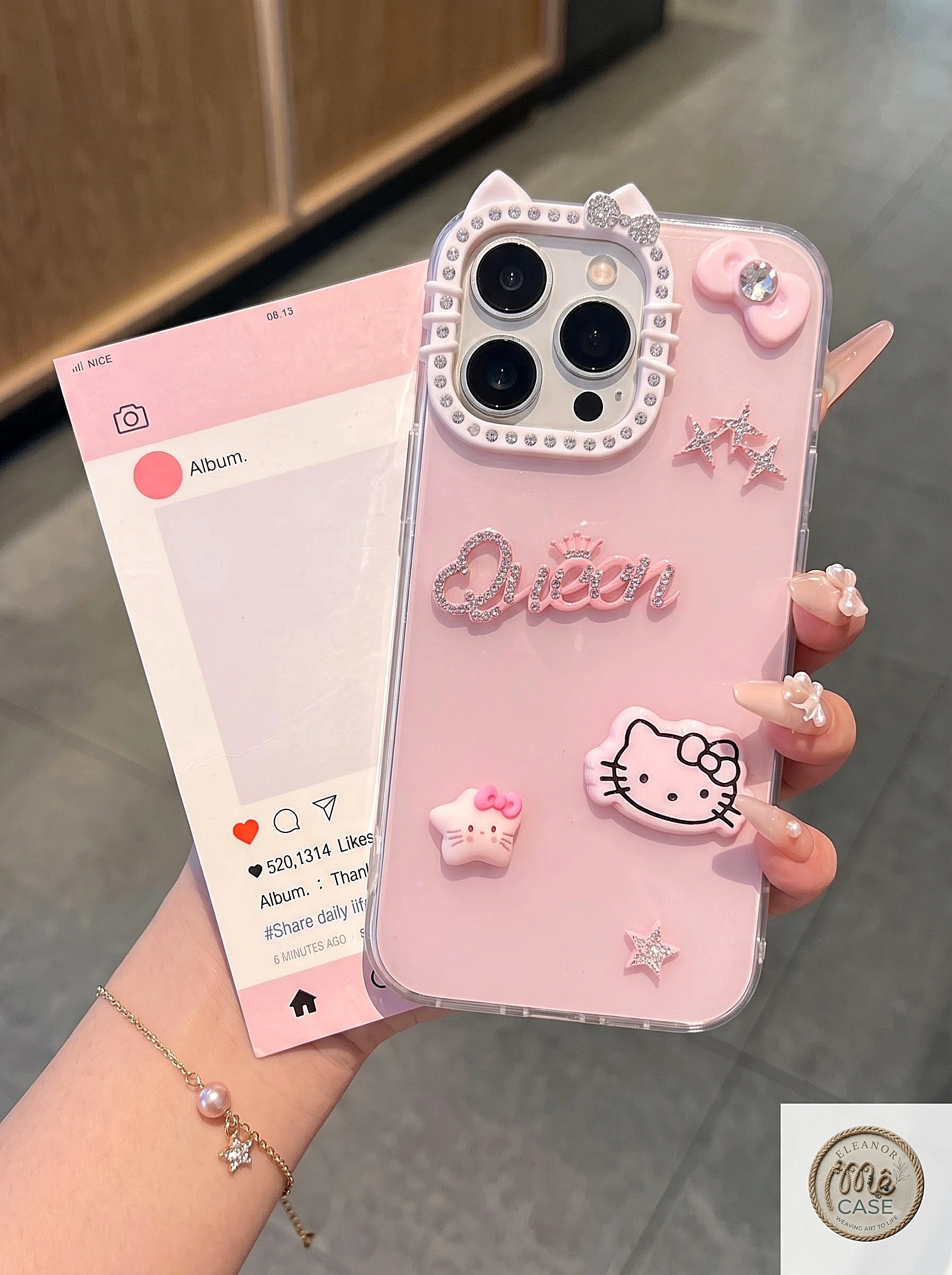 Ốp Lưng Iphone Queen Kitty Dễ Thương