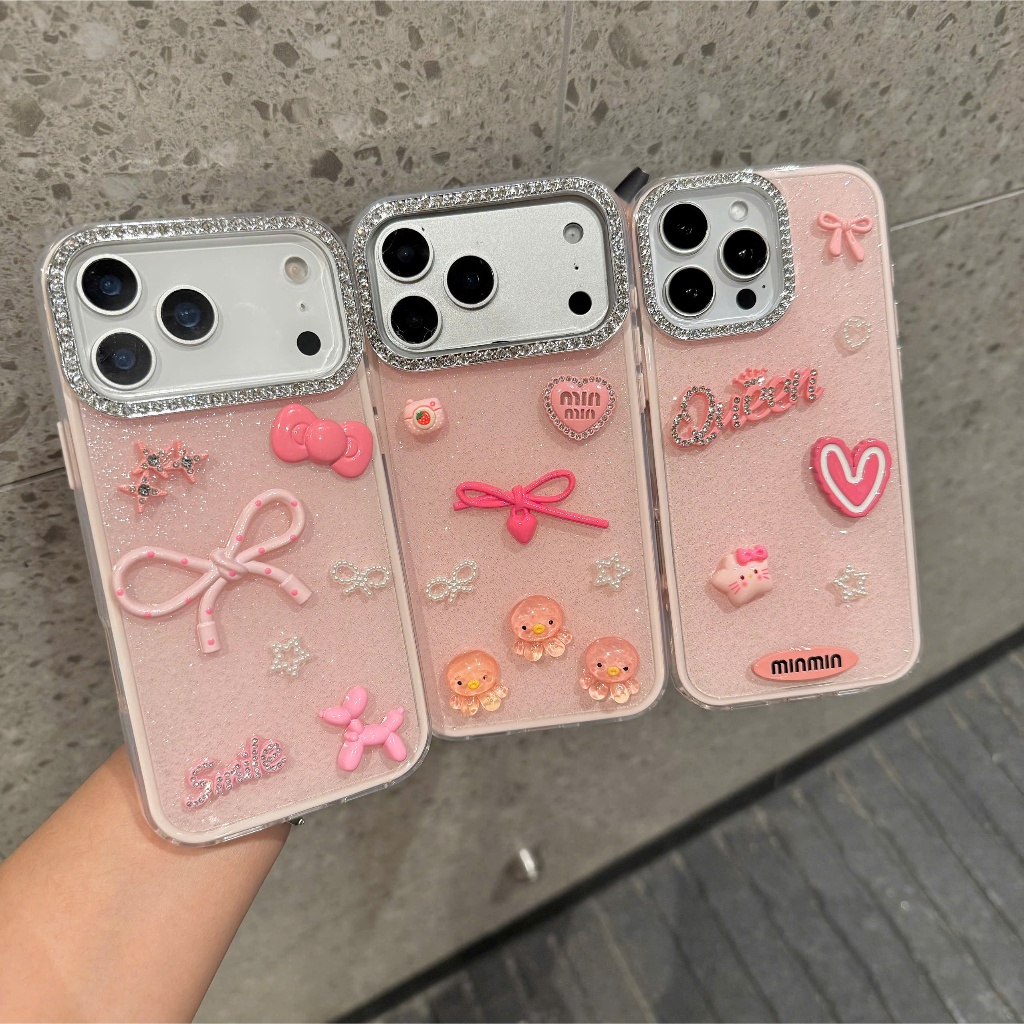 ỐP LƯNG IPHONE NÀNG THƠ HỒNG NGỌT 🎀✨- SWEET GIRLY DREAM 💗🌸 ( sản phẩm thủ công )