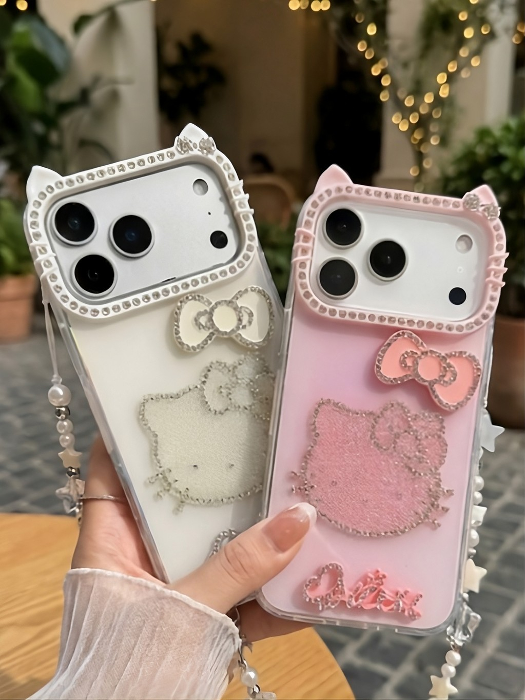 Ốp Lưng Iphone Hello Kitty Đính Đá Chữ Queen