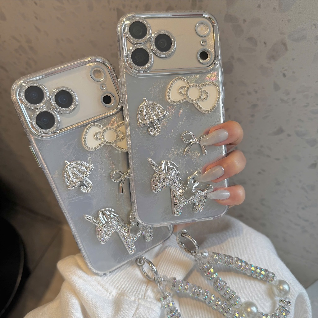 ỐP LƯNG IPHONE GẮN CHAMR BLING BLING UNICORN GALAXY – PHÉP MÀU LẤP LÁNH TRÊN ĐÔI TAY