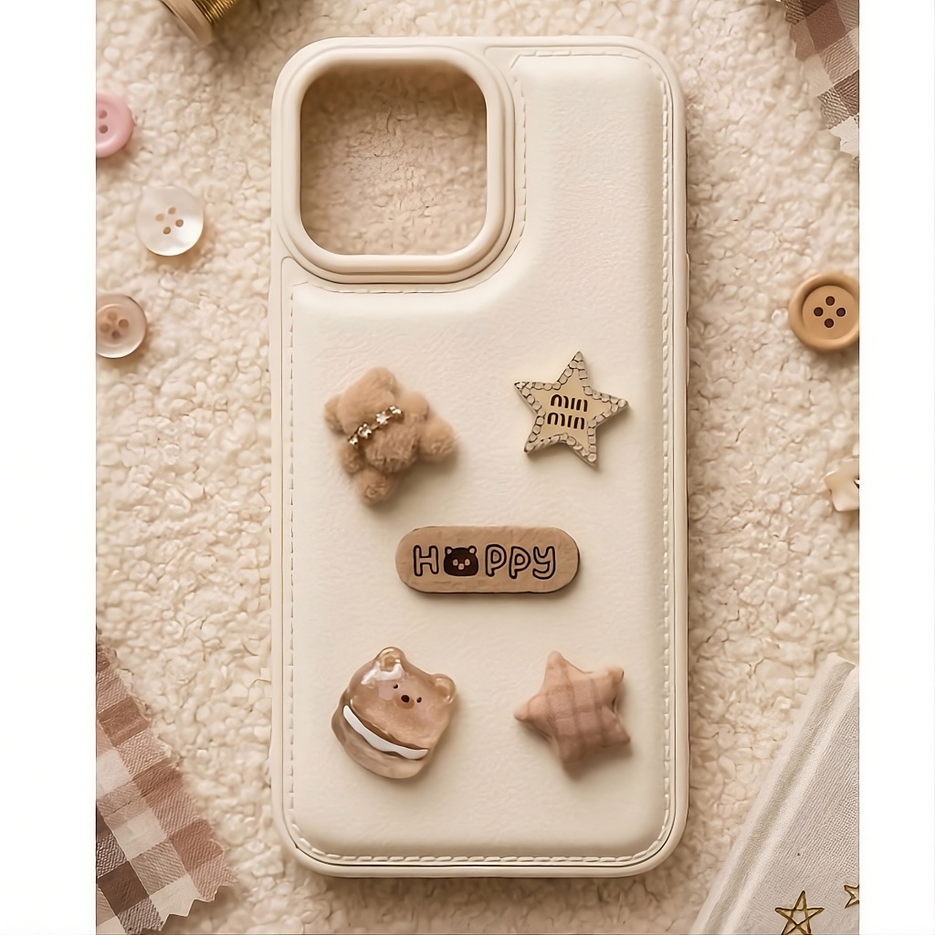 Ốp iPhone Charm Cartoon Edition - Ốp Lưng Da Vân Sang Trọng & Hot Trend